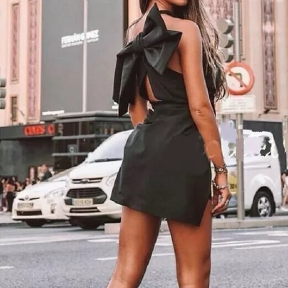NWT asymmetrical bow dress- Zara